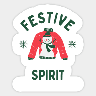 Festive Spirit Christmas Sticker